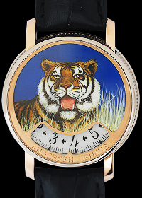 Montre A Tact Or Gris Tigre